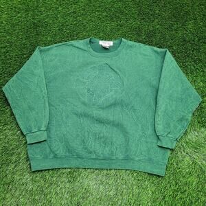 Vintage 90s LEE Sweatshirt Women 2XL 28x27 Baggy Celtic-Cross